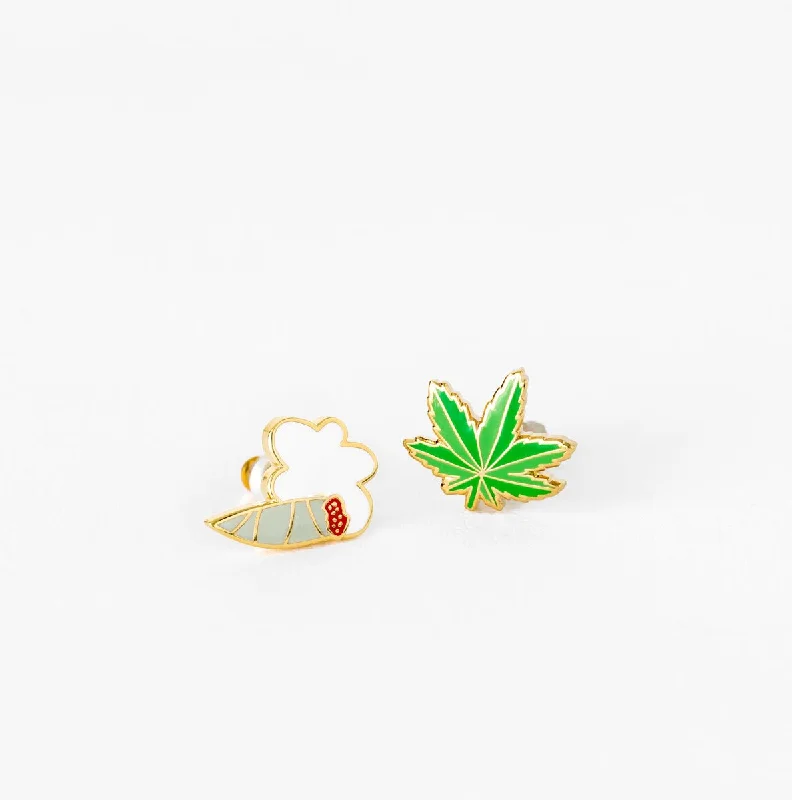 women's earrings with simple elegance -Weed Earrings