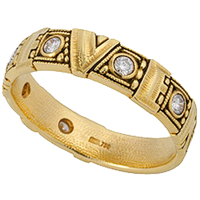 women's rings with twisted gold band -Alex Sepkus Forever Ring - R-48