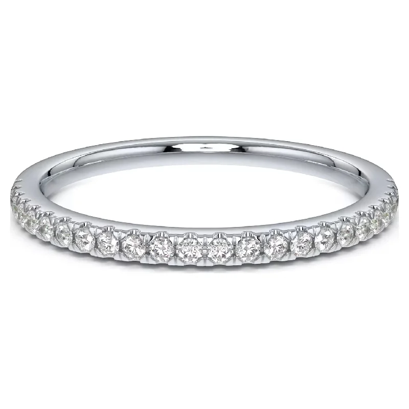 women's engagement rings with unique band -Swarovski Eternity Diamond Band Ring 14K White Gold .16 carats