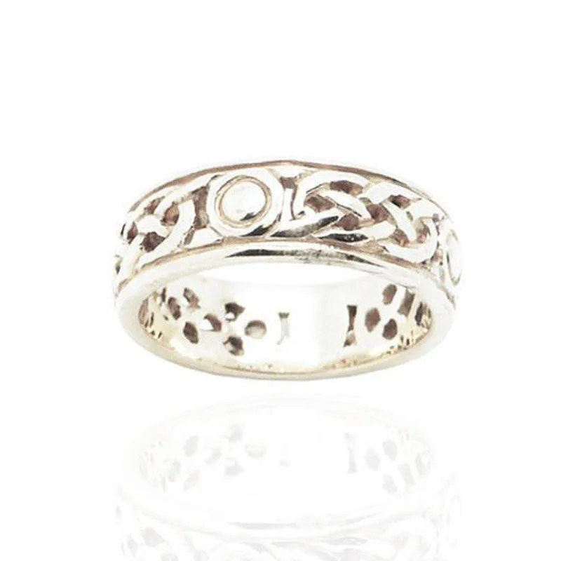 women's rings with platinum band -Celtic Ring in Silver