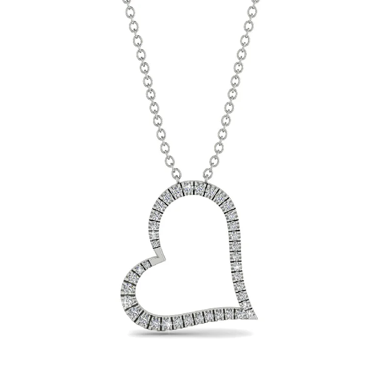 women's necklaces with infinity design -Diamond Heart Necklace - Claudia No. 3