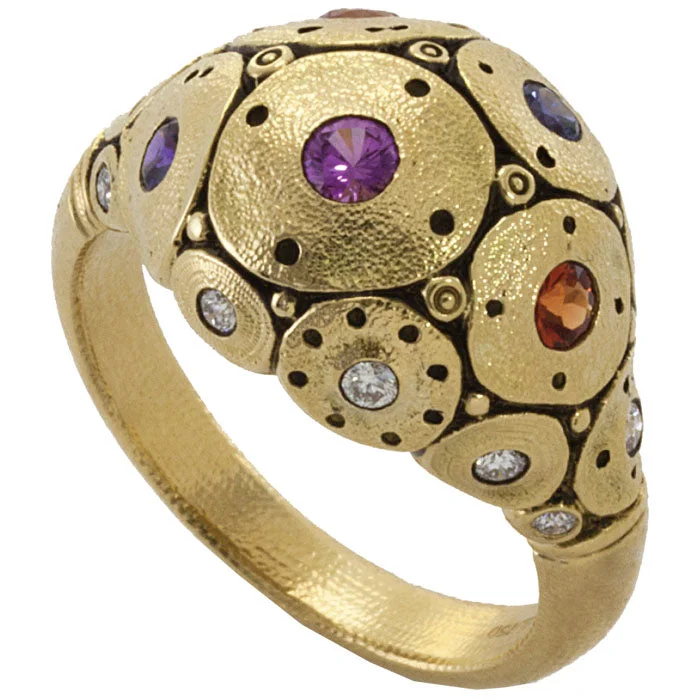 women's rings with bold style -Alex Sepkus Water Lillies Dome Ring - R-178S