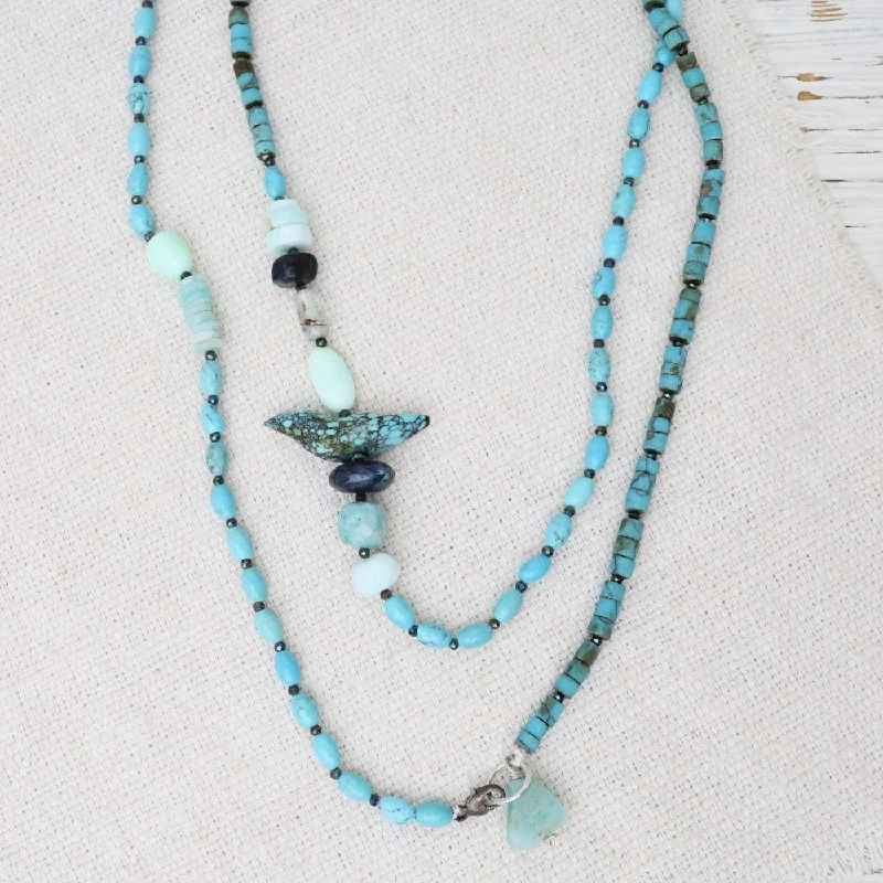 women's necklaces with sleek chain -Turquoise Bird Necklace