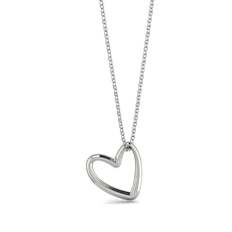 women's necklaces with luxury pendant -Gold Heart Necklace - Hallie No. 3