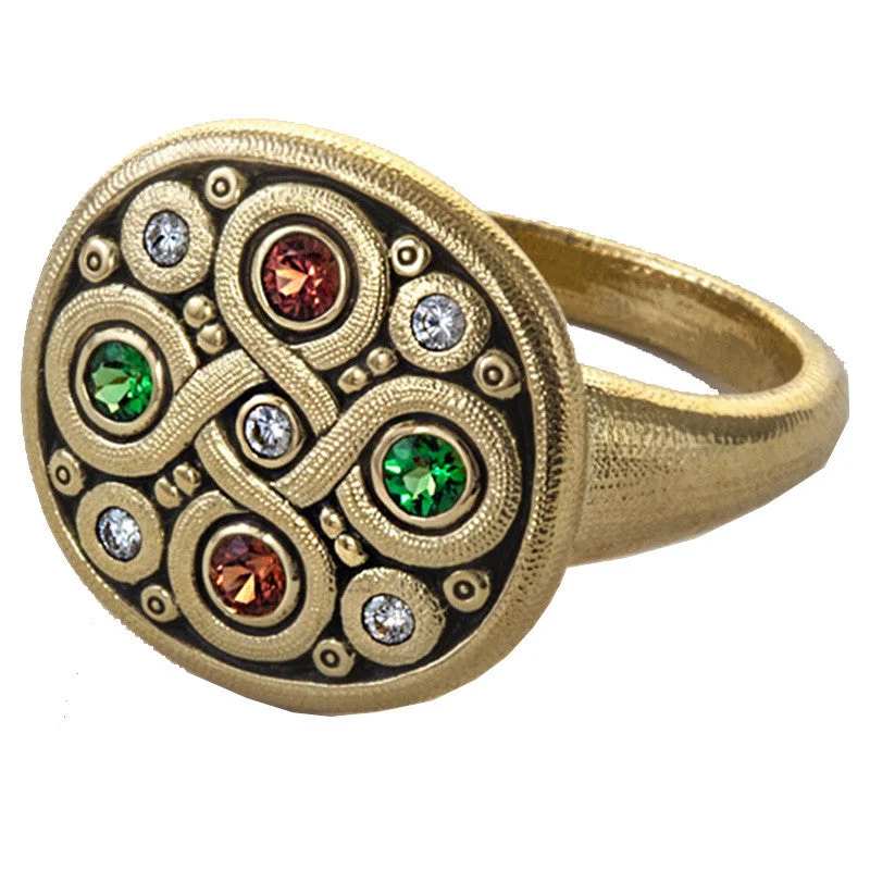 women's rings with smooth finish -Alex Sepkus Celtic Spring Dome Ring - R-161S