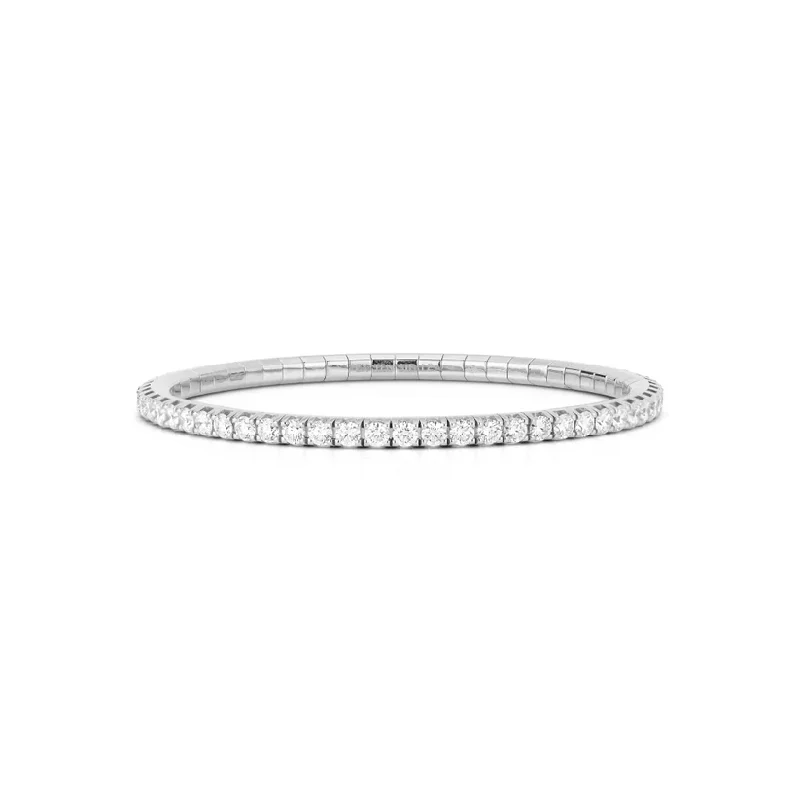 women's bracelets with rectangular stones -5.50 CT Round Diamond Stretch Bracelet