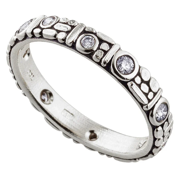 women's rings with bold gemstones -Alex Sepkus Mosiac Ring - R-155PD