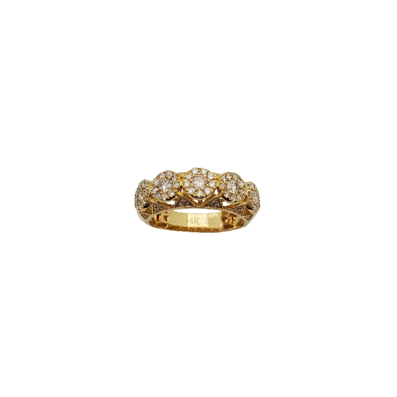 women's engagement rings with multi-stone design -Diamond Round Pave Band Ring (14K)