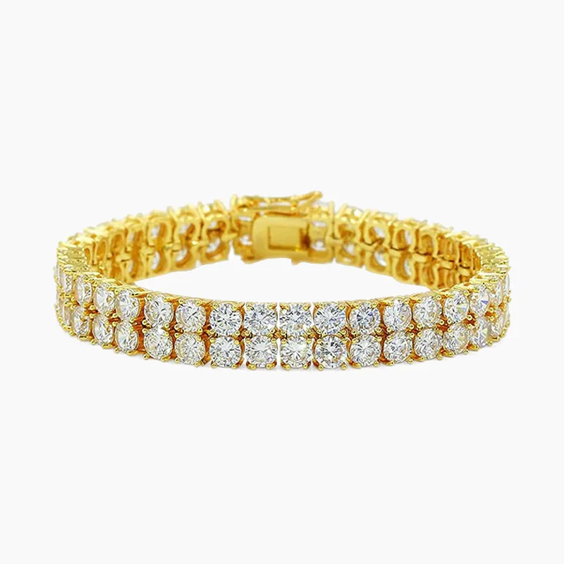 women's bracelets with beaded design -Cubic Zirconia Iced Out Tennis Bling Lab Bracelet