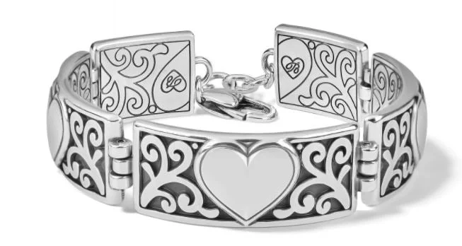 women's bracelets with multi-tone finish -Carlotta Heart Bracelet