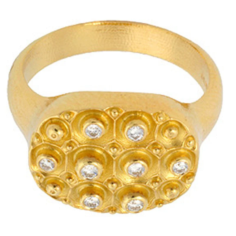 women's rings with floral halo -Alex Sepkus Bubbles Ring - R-100