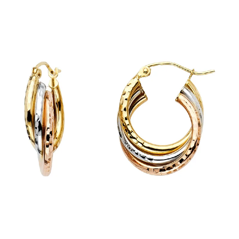 women's earrings with clip-on style -14K 5mm Hoop Earrings