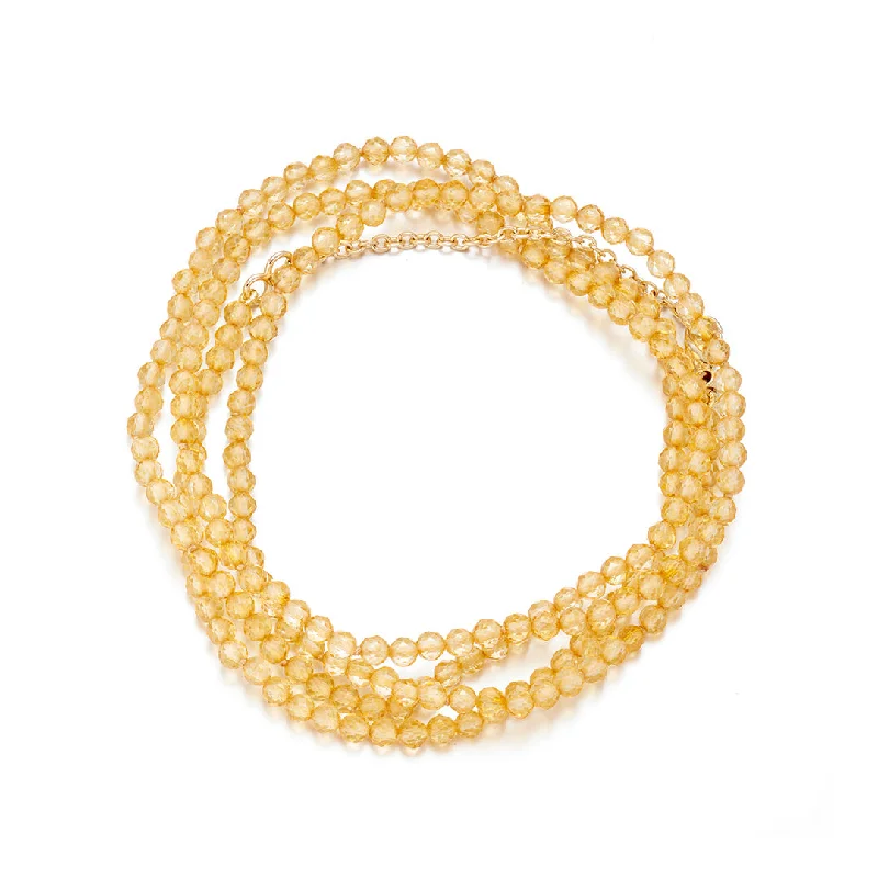 women's bracelets gold -Citrine Wrap Bracelet