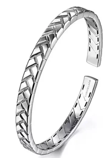 women's bracelets with teardrop design -Sterling Silver Open Herringbone Bracelet