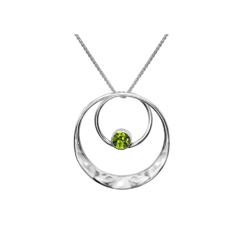 women's necklaces with celestial design -Faceted Peridot Juliet Pendant Necklace