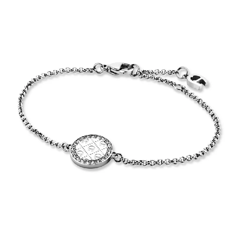 women's bracelets with pave diamonds -Women Silver Bracelet