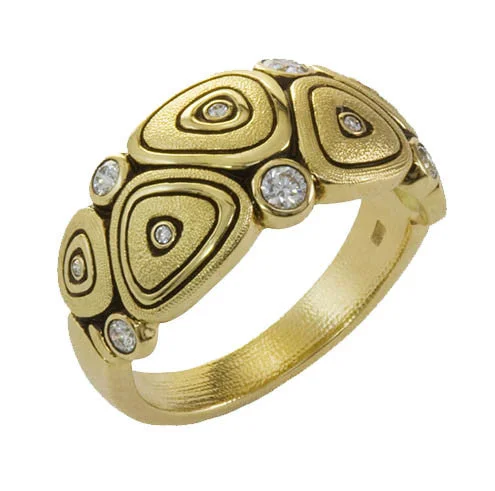 women's rings with curved design -Alex Sepkus Pebbles Ring - R-163D