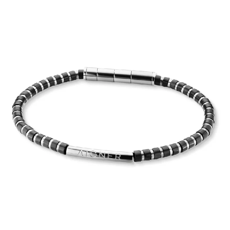 women's bracelets with statement design -Men Silver Bracelet