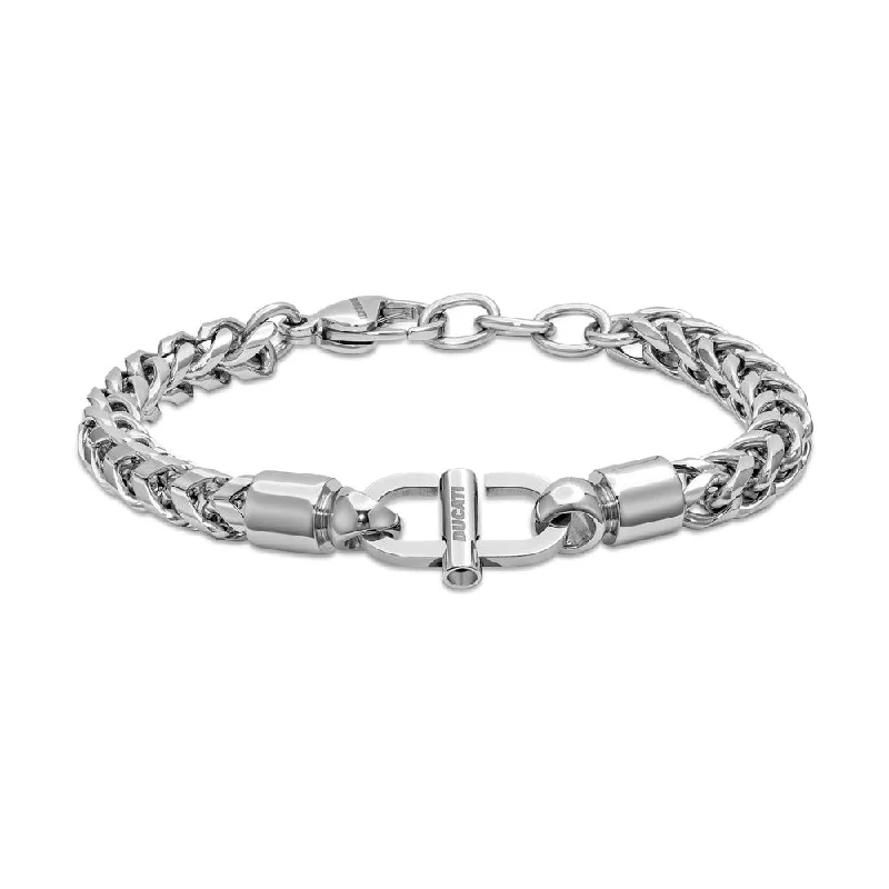 women's bracelets with bangle design -Men Tuono Silver Bracelet